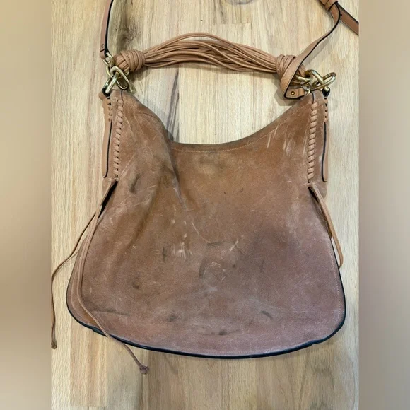 Stuart Weitzman brown suede leather shoulder or crossbody bag - Picture 13 of 13
